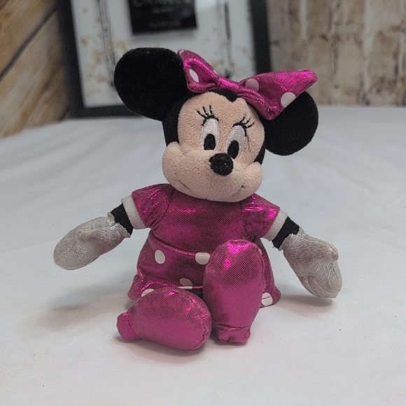 Disney Other - Disney Minnie Mouse TY Mini Disney Plush - Pink and Black
